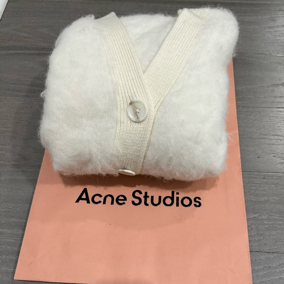 Authentic Acne Studios Rives Mohair-Wool Blend Small White - Picture 2 of 13